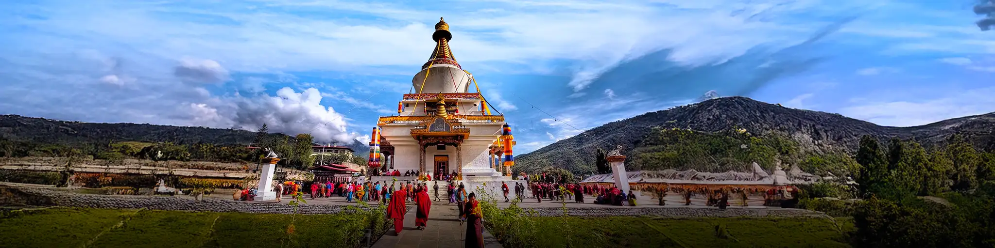 Bhutan Temple Banner
