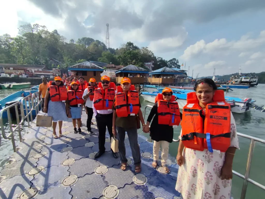 Tourists enjoying Northeast India Assam Meghalaya circuit
