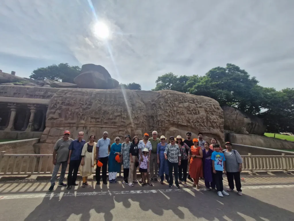 Tour group sightseeing in Chennai city Tamil Nadu