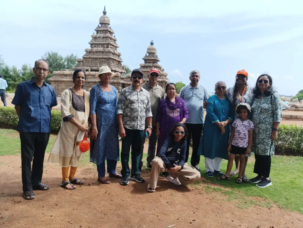 Holiday group exploring Chennai landmarks
