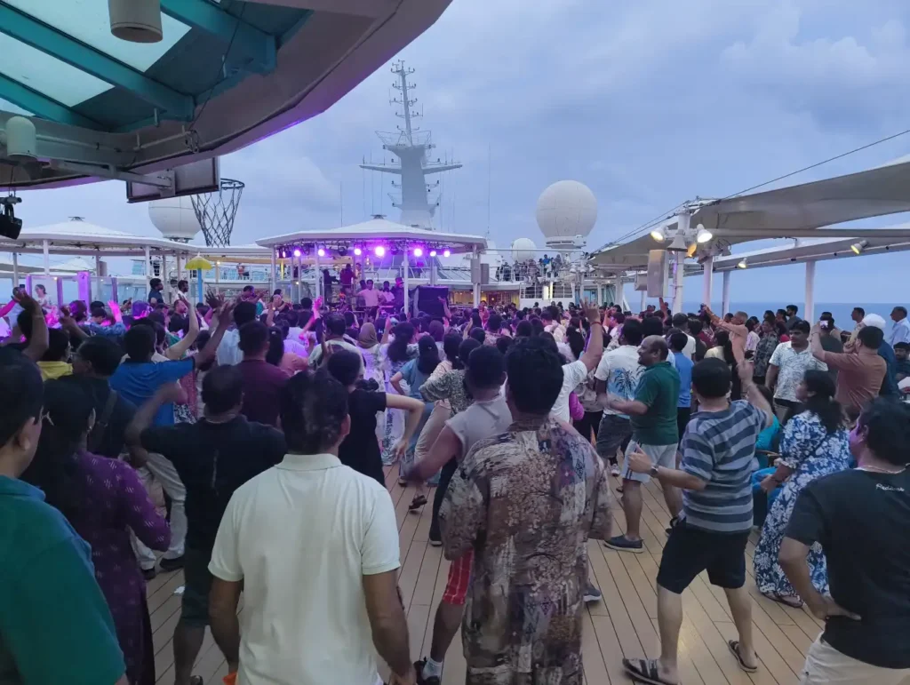 Cordelia Cruises ship sailing in open ocean