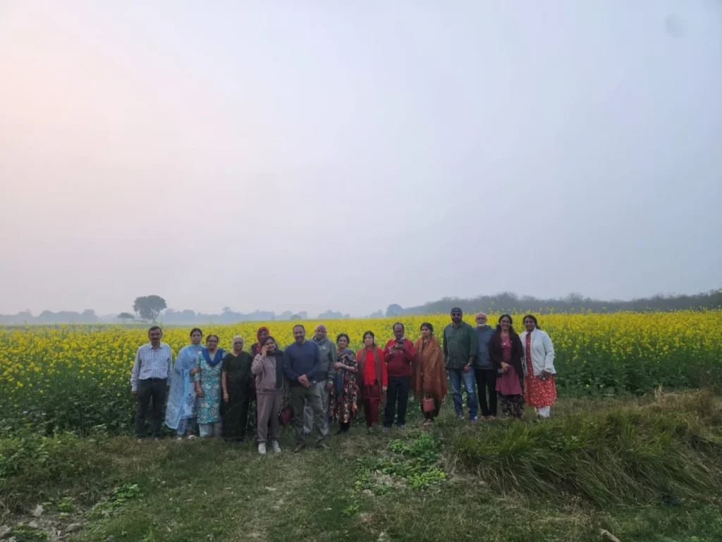 Group Photo at flower garden, Varanasi